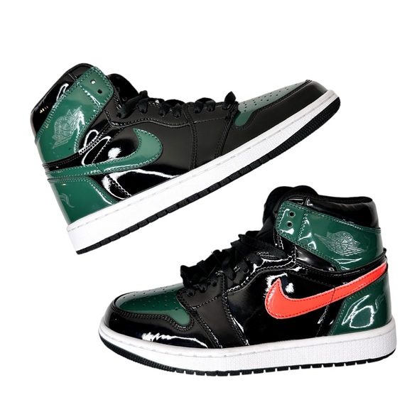 SoleFly x Jordan 1 Retro High Sneakers Patent Art Basel Miami  Black SZ. 8.5 - Picture 7 of 16